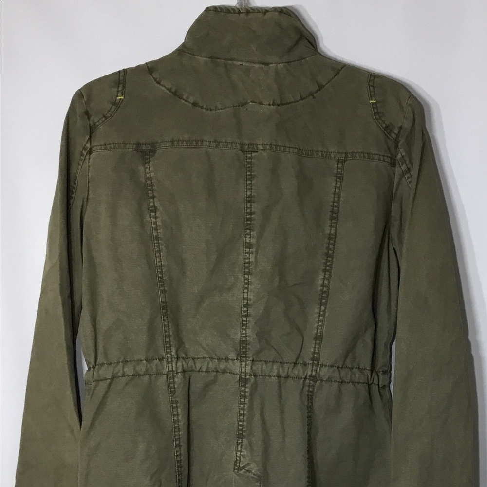Olive Green Denim Lab Military Drawstring Jacket. - Picture 4 of 5
